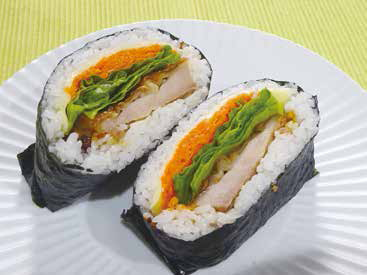 みそチキンのご飯サンド