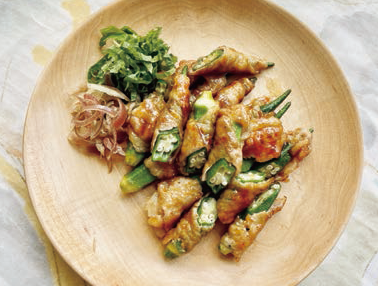 オクラの豚肉巻き